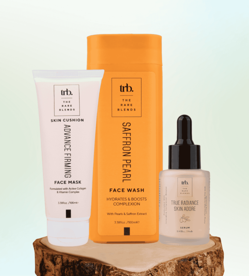 Vegan Skincare Bundle – Firming Mask, Saffron Face Wash & Radiance Serum